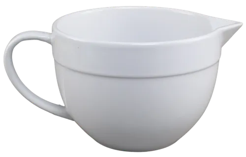 White Ceramic Mixing Bowl With Spout