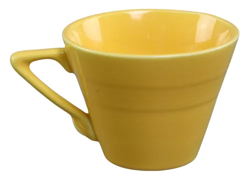 Solid Yellow Ceramic Tea Cup