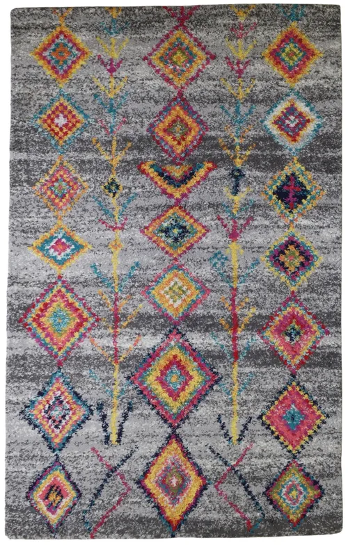 Grey & Multicolour Carnival Area Rug 5' W x 7'10