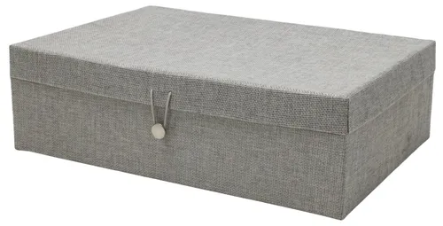Grey Woven Letter Document Storage Box