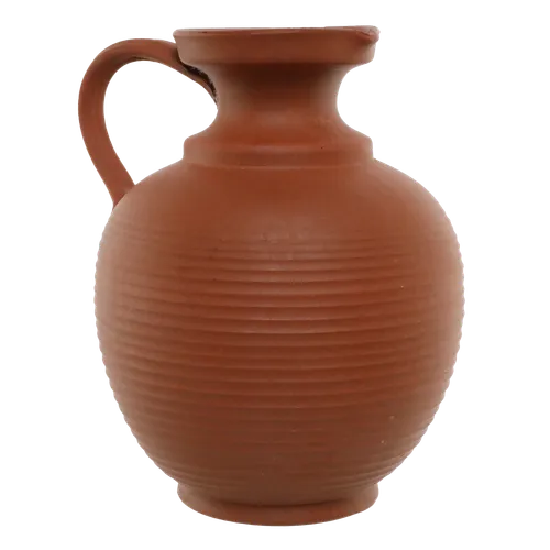 Terracotta Ribbed Pitcher
