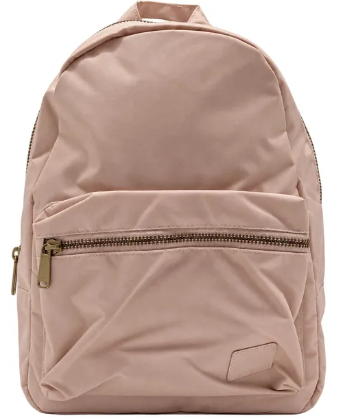 Pastel-Pink Backpack with Brass Zippers