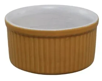Mikado Yellow Ribbed Ramekin 