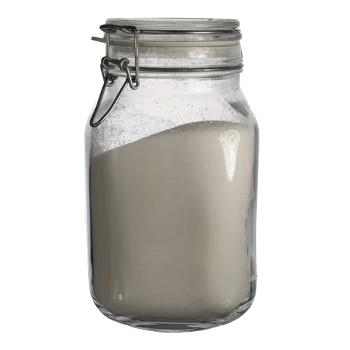 Clear Glass Canister With White Sugar