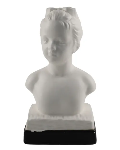 White Ceramic Girl Bust 
