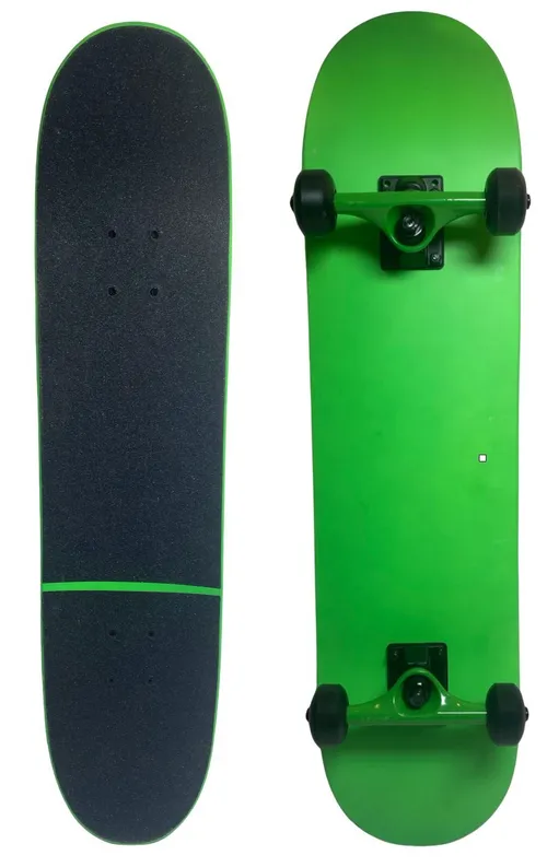 Bright Green Skateboard With Black Grip Tape