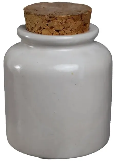 Natural Oatmeal Storage Jar With Cork Lid