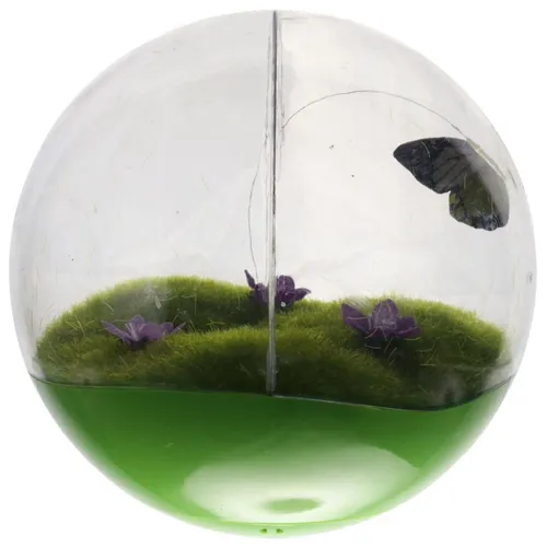 Garden & Butterfly In Clear Sphere