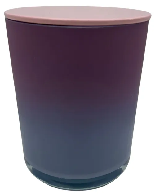 Pink & Purple Gradient Jar Candle With Pink Lid