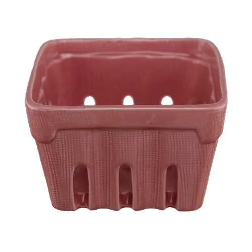 Pink Ceramic Berry Basket