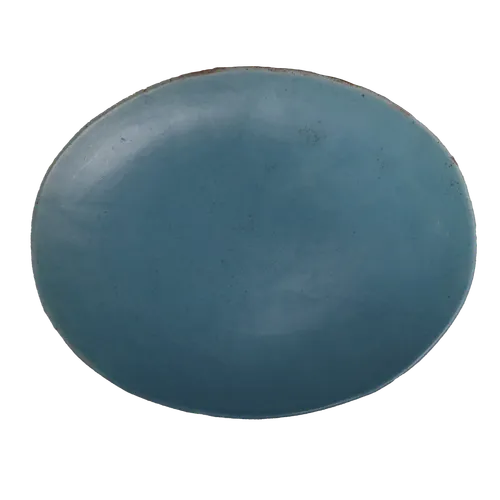 French Blue Stoneware Oval Serving Platter