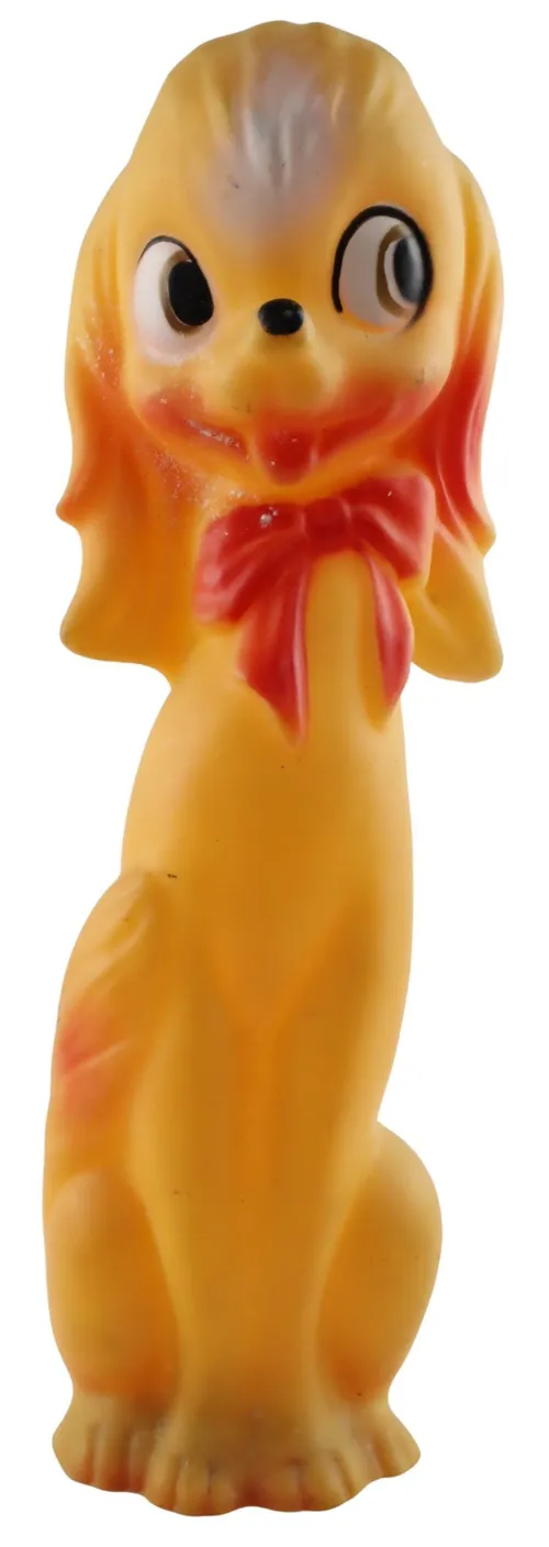 Vintage Yellow Sitting Dog