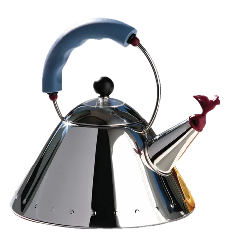 Stainless Steel Graves Kettle With Blue Handle