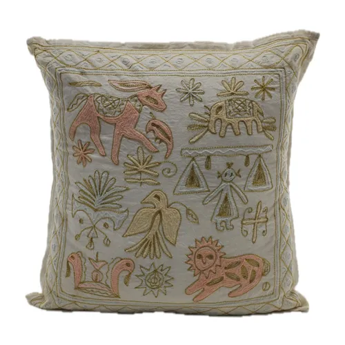 Pastel Golden Animals Throw Pillow