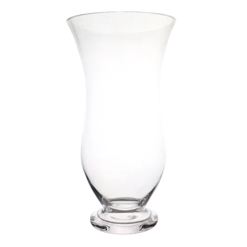 Clear Glass Tall Pinched Cylinder Vase