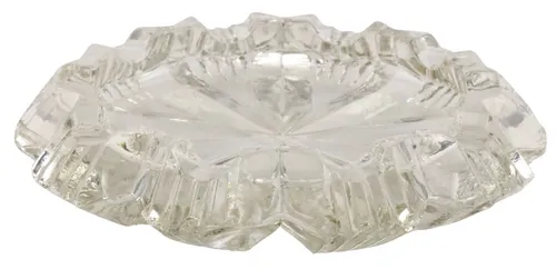 Clear Cut Crystal Ashtray
