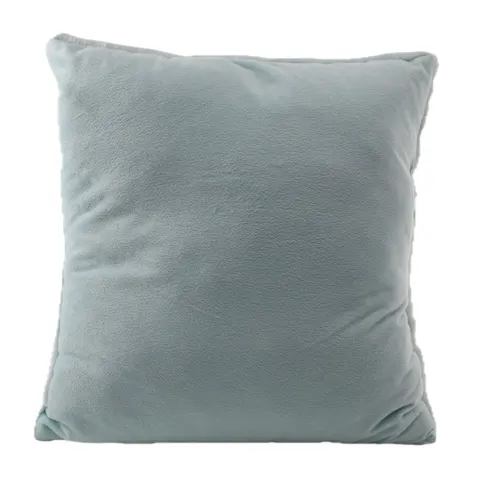 Light Baby Blue Faux Fur Throw Pillow