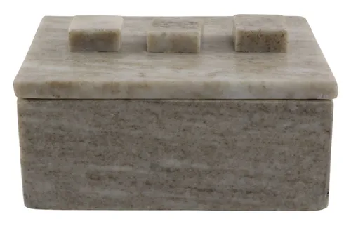 Light Brown Marble Decorative Box Wth Lid