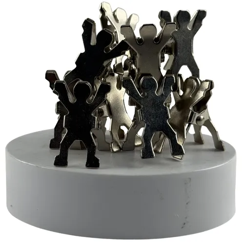 Silver Men File Clips On White Magnetic Base