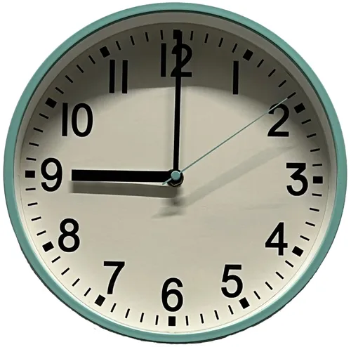 Light Blue & White Wall Clock