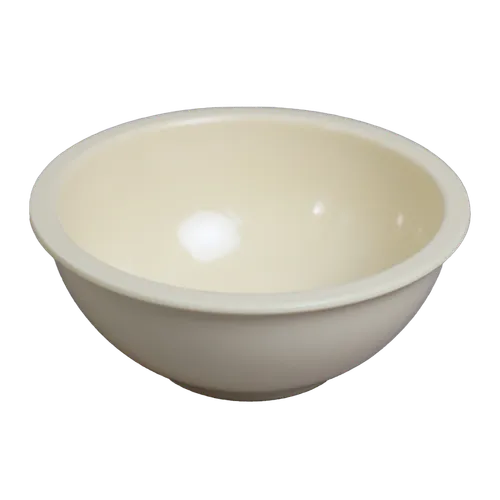 Pale Yellow Plastic Nesting Serving Bowl With Lid