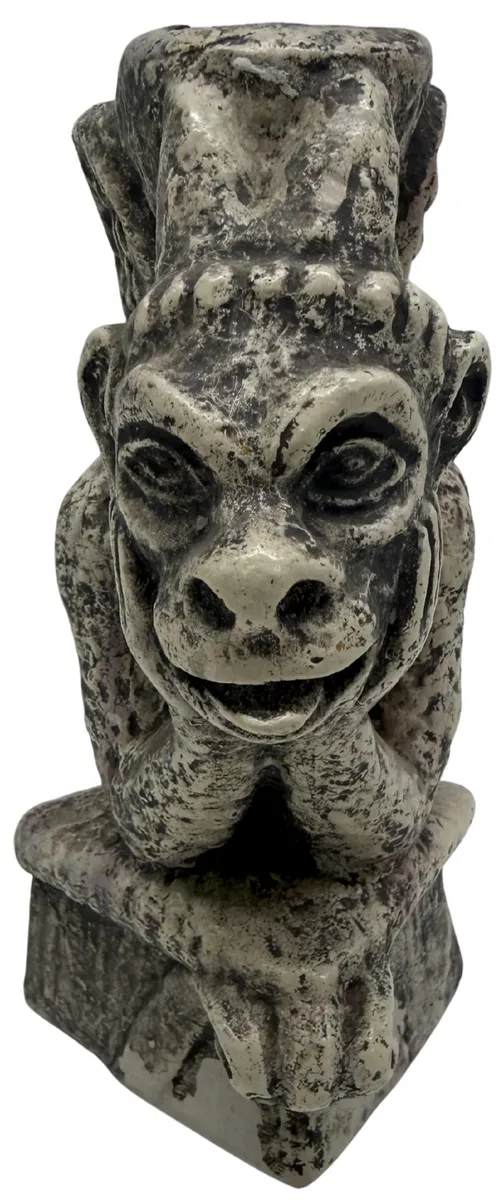 Concrete Gargoyle Taper Candle Holder