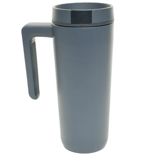 Dark Electric Blue Metal Travel Mug