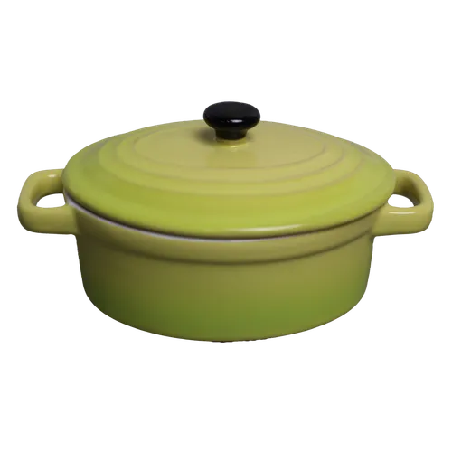 Grapefruit Yellow Mini Oval Cocotte With Lid