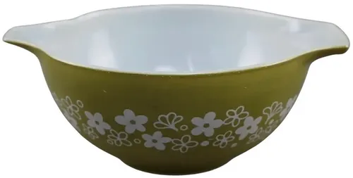Green Floral Mixing Bowl 
