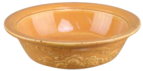 Antique Orange Floral Small Bowl