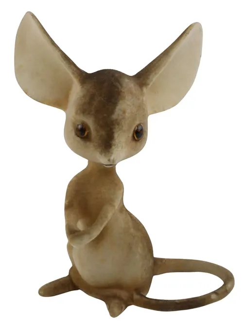 Vintage Brown Felted Mouse 
