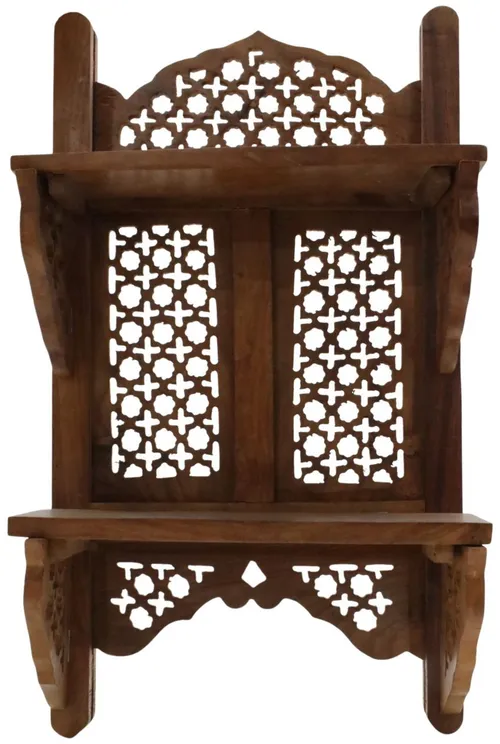 Carved Wooden Wall Shelf