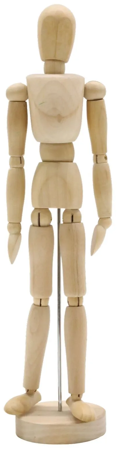Natural Wood Artist's Manikin On Stand