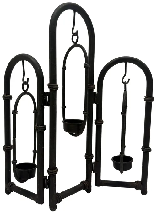 Arched Metal Free Hanging Tealight Candle Holder