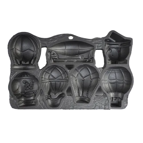 Cast Iron Hot Air Balloon Cupcake Tin