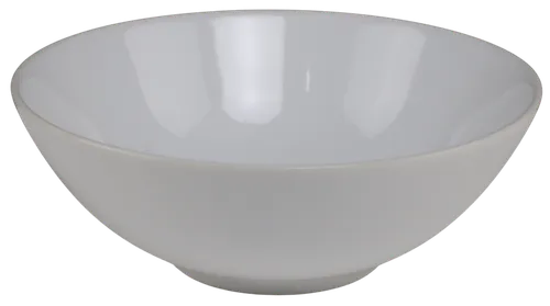 White Ceramic Cereal Bowl With Pedestal Base