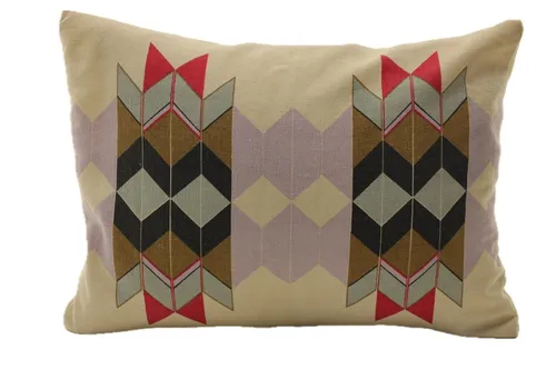 Multicolour Chevron Pattern Throw Pillow
