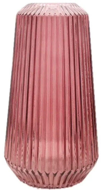 Pink Eggplant Glass Vase