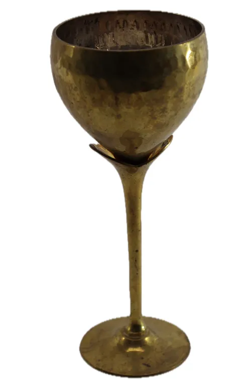 Golden Tulip Brass Wine Glass