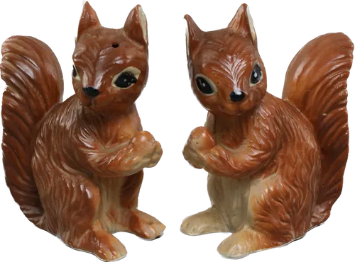 Vintage Brown Squirrel Salt & Pepper Set