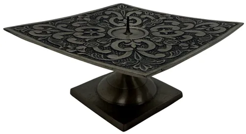 Floral Pattern Metal Candle Holder