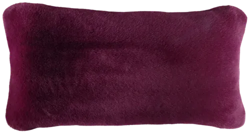 Plum Ultra Soft Faux Fur Throw Pillow