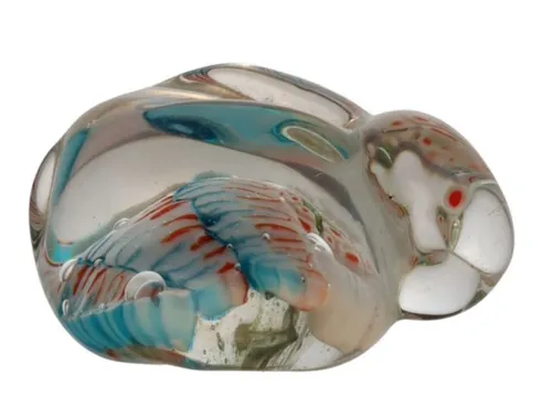 Blown Glass Rabbit Paperweight