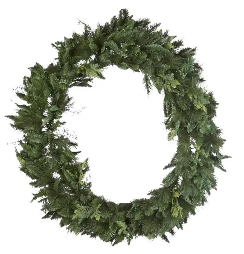 Prelit Incandescent Clear Bulb Wreath