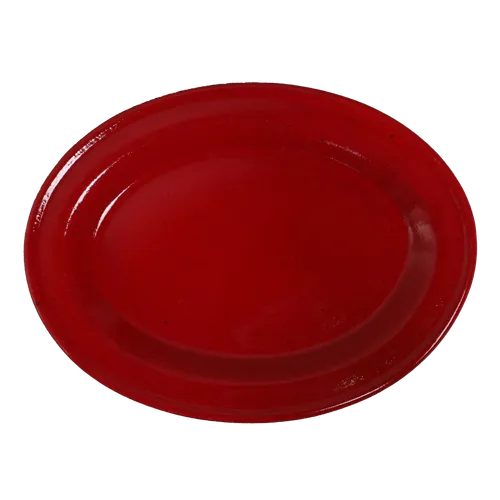 Candy Apple Red Medium Oval Serving Platter