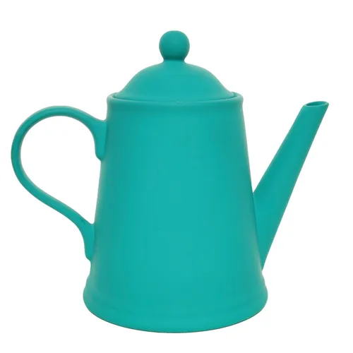 Matte Cool Green Ceramic Teapot