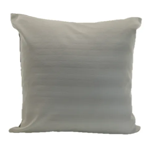 Solid Taupe With White Back Throw Pillow