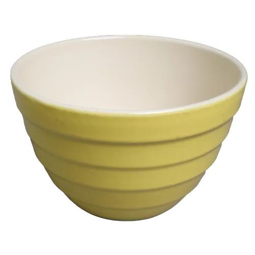 Laguna Yellow Ribbed Ceramic Mixing Bowl Medium