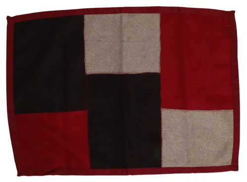 Red & Brown & Beige Wool Placemat