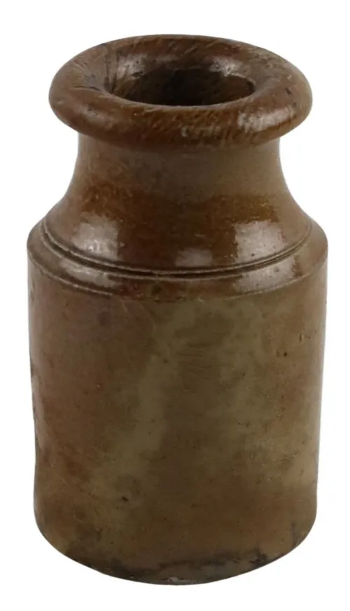 Antique Stoneware Inkwell Bottle